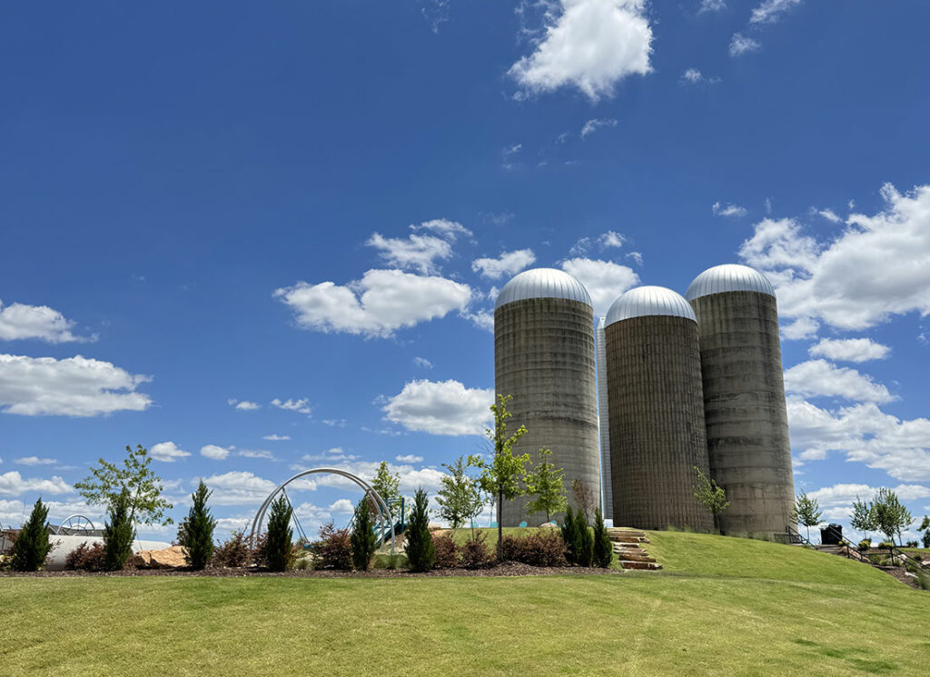 silos at holding village